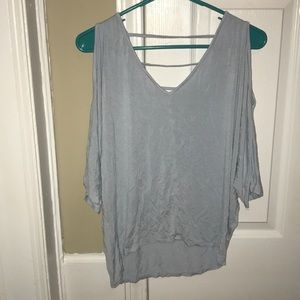 2 tops, a light blue & a lavender